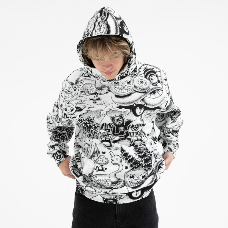 Толстовка Ripndip Dark Twisted Fantasy Hoodie Black/White
