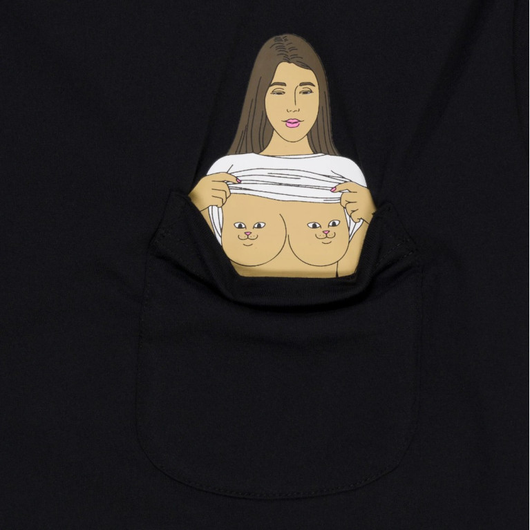 Футболка RIPNDIP Flashing Kittys Pocket Tee (Black)