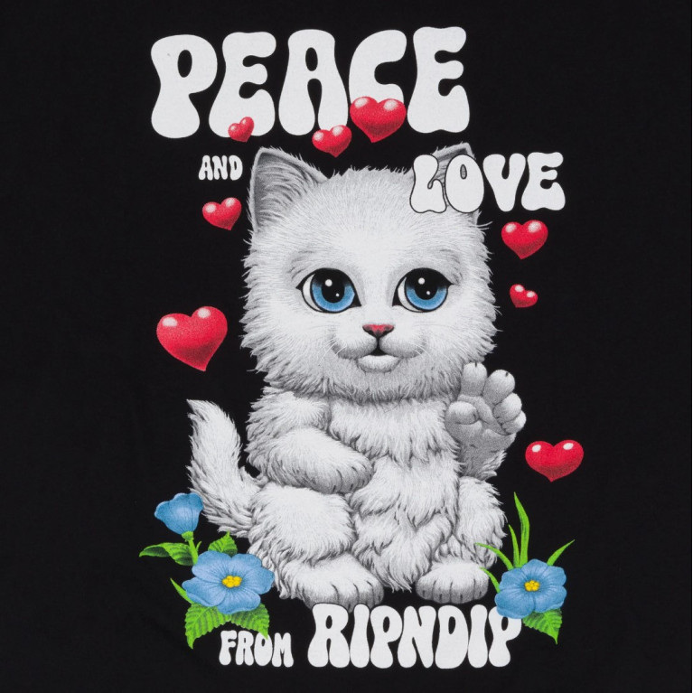 Футболка Ripndip Peace Love RIPNDIP Tee Black