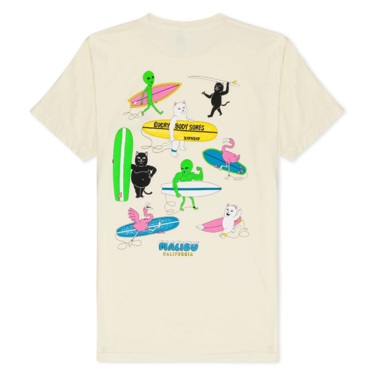 Футболка Ripndip Everybody Surfs Tee Natural