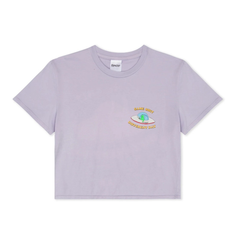 Футболка Ripndip Same Shit Different Day Cropped Baby Tee Lavender