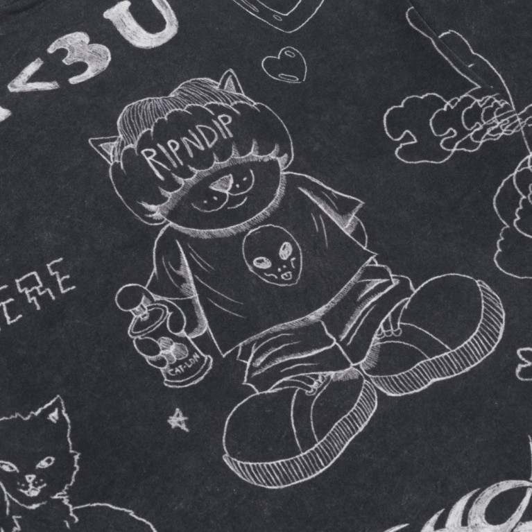 Футболка Ripndip NERMAL DOMINATION TEE BLACK WASH