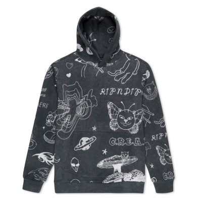 Толстовка Ripndip NERMAL DOMINATION HOODIE BLACK VINTAGE