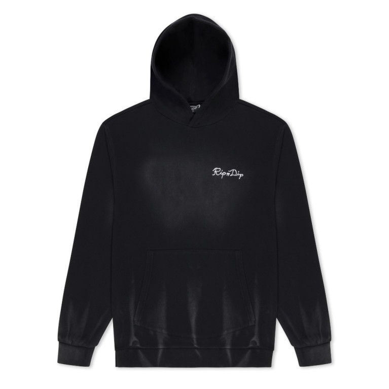 Толстовка Ripndip RIPNLIT HOODIE BLACK VINTAGE WASH