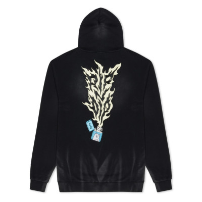 Толстовка Ripndip RIPNLIT HOODIE BLACK VINTAGE WASH