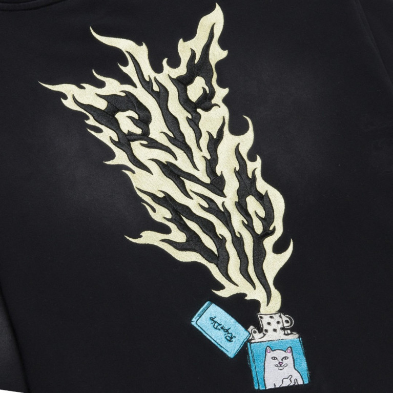 Толстовка Ripndip RIPNLIT HOODIE BLACK VINTAGE WASH