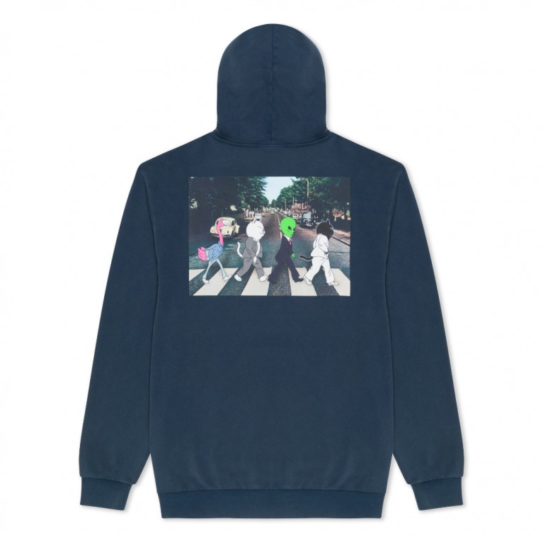 Толстовка Ripndip CROSSWALK HOODIE NAVY VINTAGE WASH