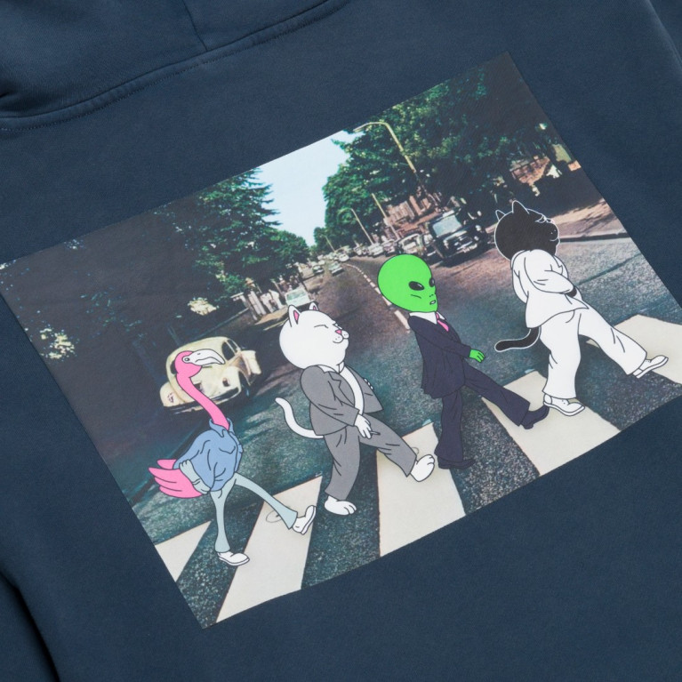 Толстовка Ripndip CROSSWALK HOODIE NAVY VINTAGE WASH