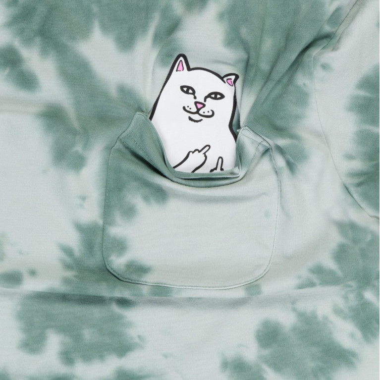 Футболка Ripndip Lord Nermal Pocket Tee Olive Green Tie Dye