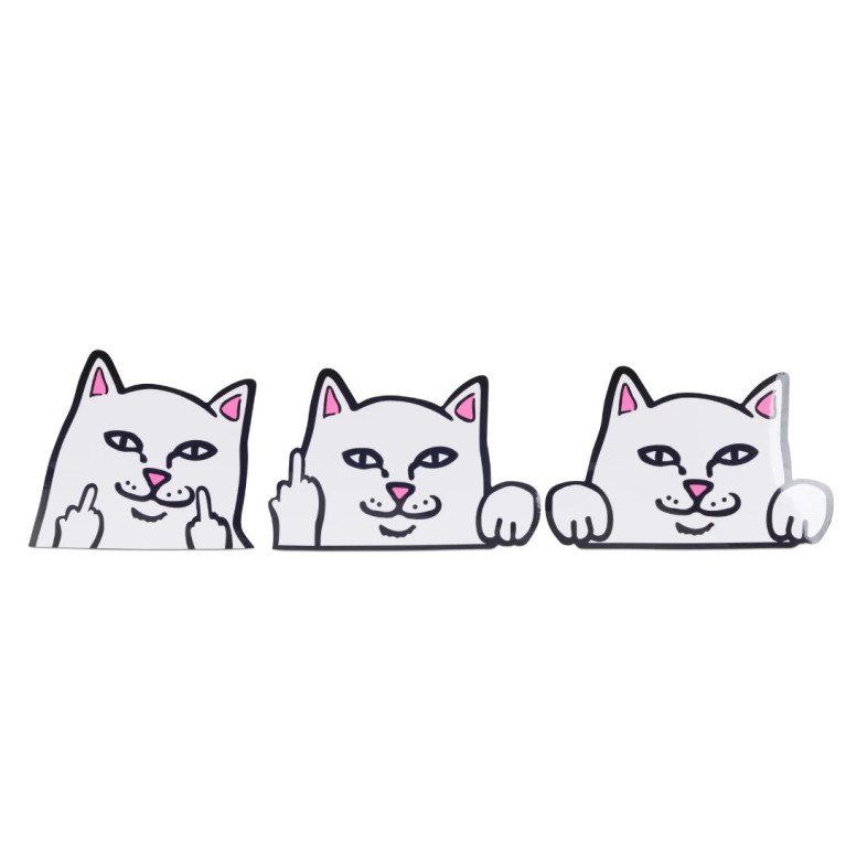 Стикеры Ripndip Peeking Nermal Car Sticker Pack White