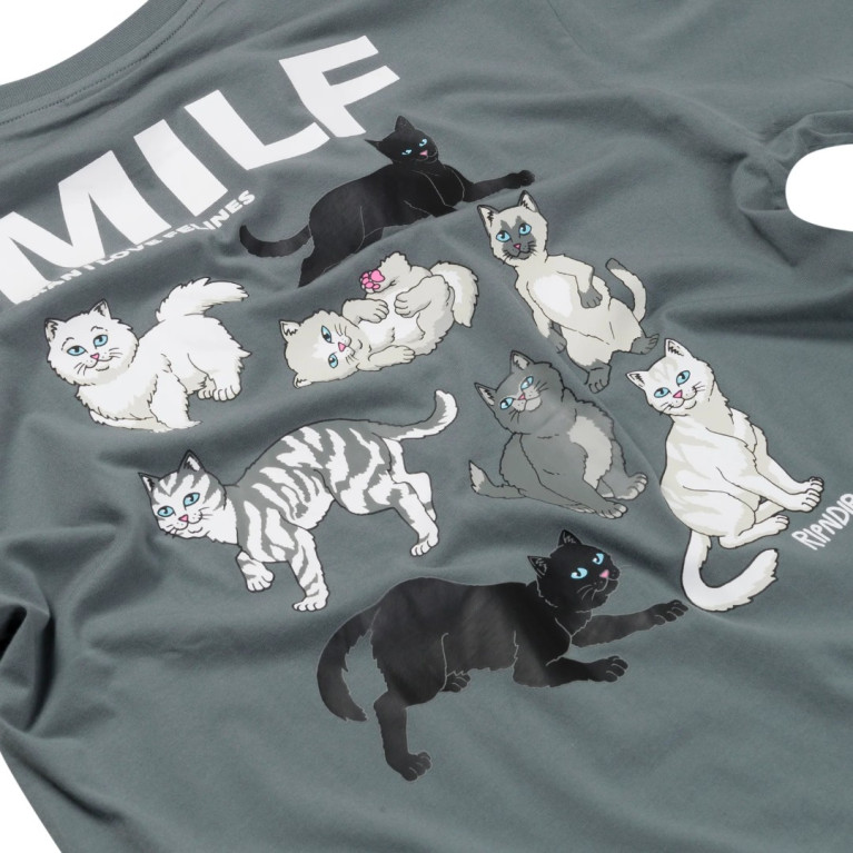 Футболка Ripndip Man I Love Felines Tee Charcoal