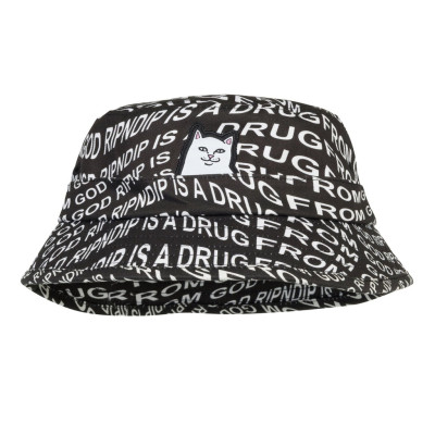 Панама Ripndip Drug From God Lord Nermal Bucket Hat Black