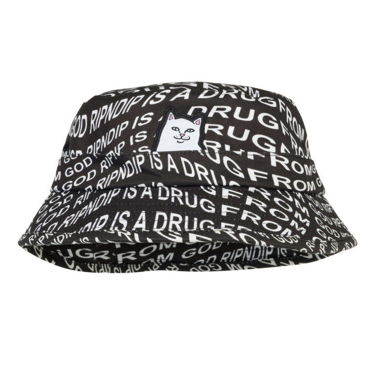 Панама Ripndip Drug From God Lord Nermal Bucket Hat Black