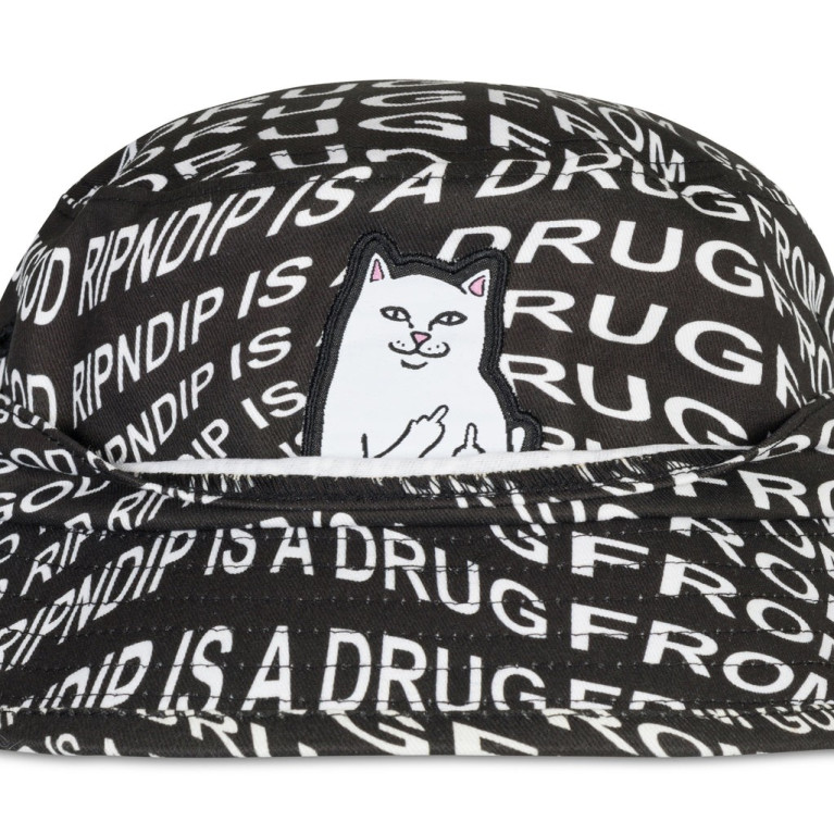 Панама Ripndip Drug From God Lord Nermal Bucket Hat Black
