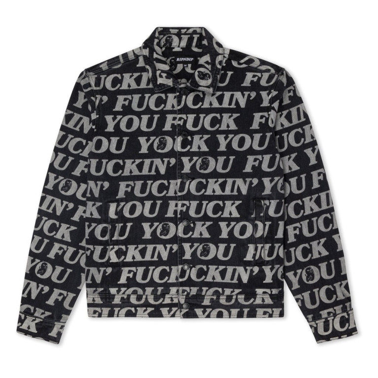 Куртка Ripndip Fuckin Fuck Denim Jacket Black