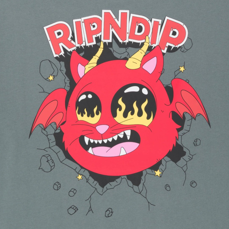 Футболка Ripndip DEVIL MONSTER TEE CHARCOAL