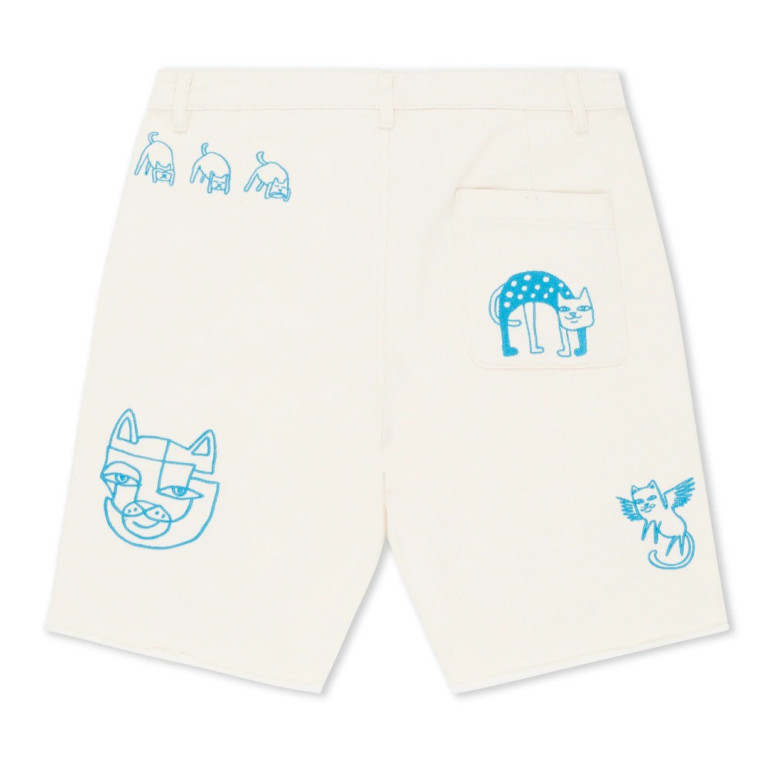 Шорты Ripndip BLONDED DENIM SHORTS OFF WHITE