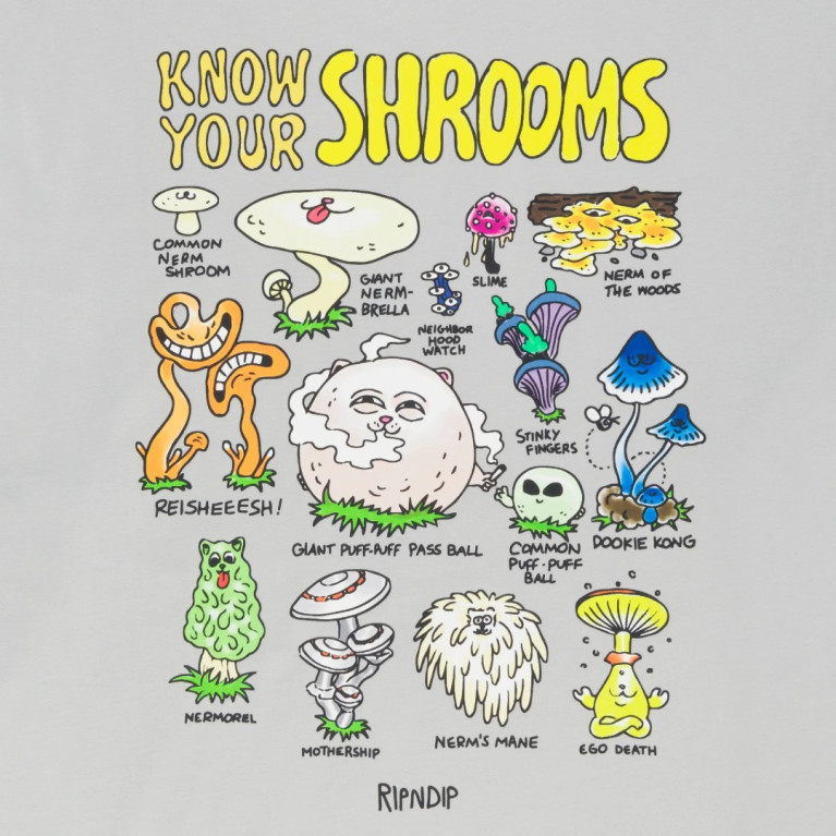 Футболка Ripndip KNOW UR SHROOMS TEE GREY