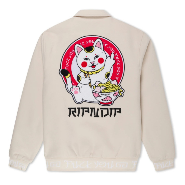 Куртка Ripndip Lucky Nerm Varsity Jacket Cream
