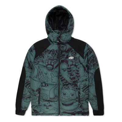 Куртка Ripndip Dark Twisted Fantasy Puffer Jacket Olive/Black