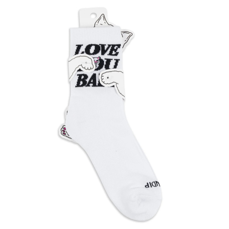 Носки Ripndip LOVE YOU MID SOCKS WHITE