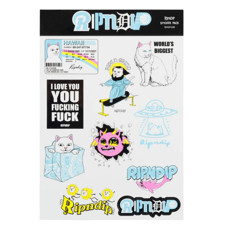 Стикеры Ripndip FAN FAVE STICKER SHEET