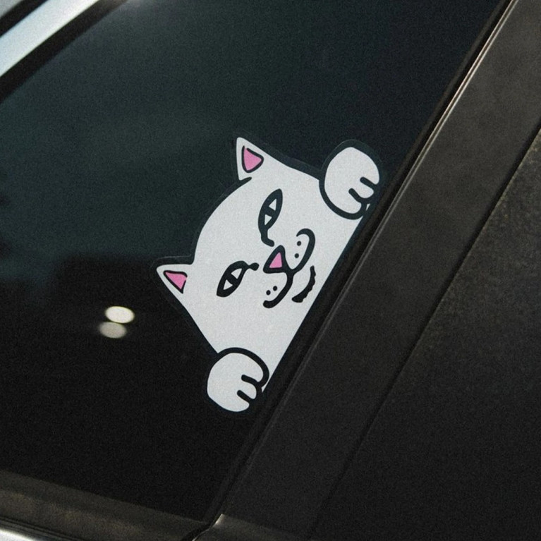 Стикеры Ripndip Peeking Nermal Car Sticker Pack White