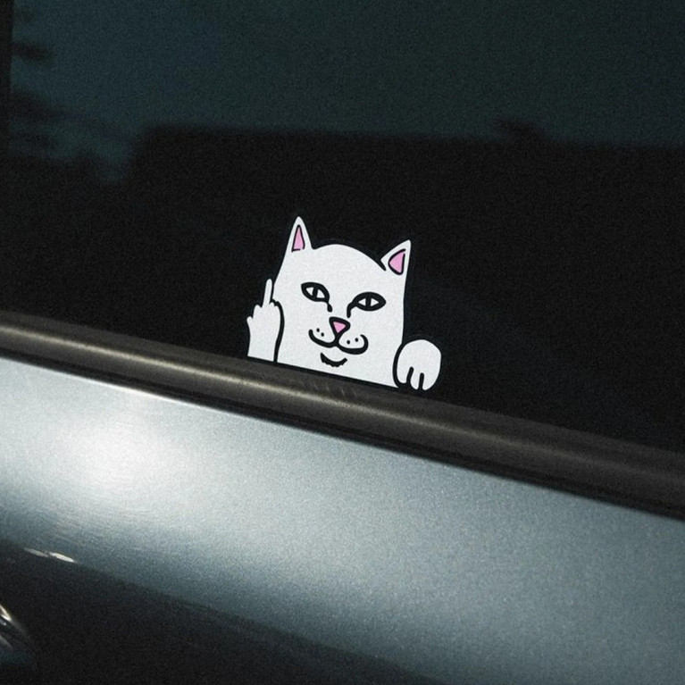 Стикеры Ripndip Peeking Nermal Car Sticker Pack White