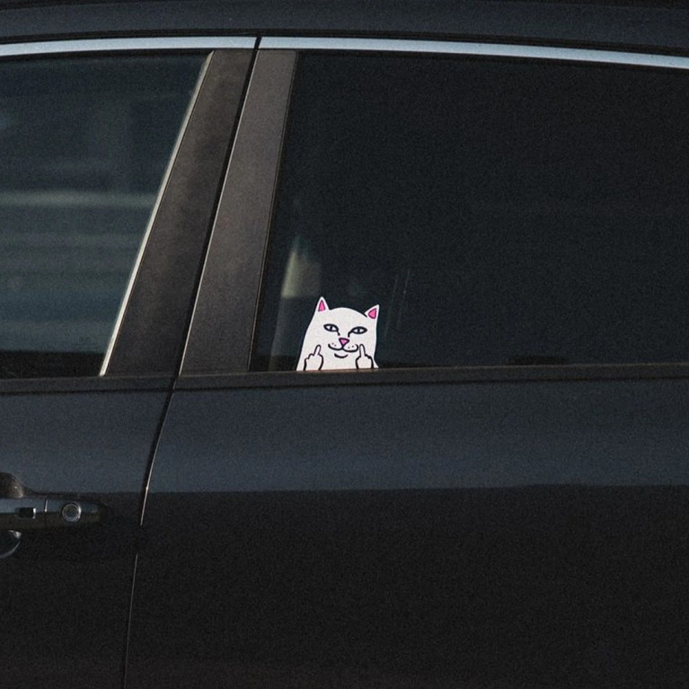 Стикеры Ripndip Peeking Nermal Car Sticker Pack White