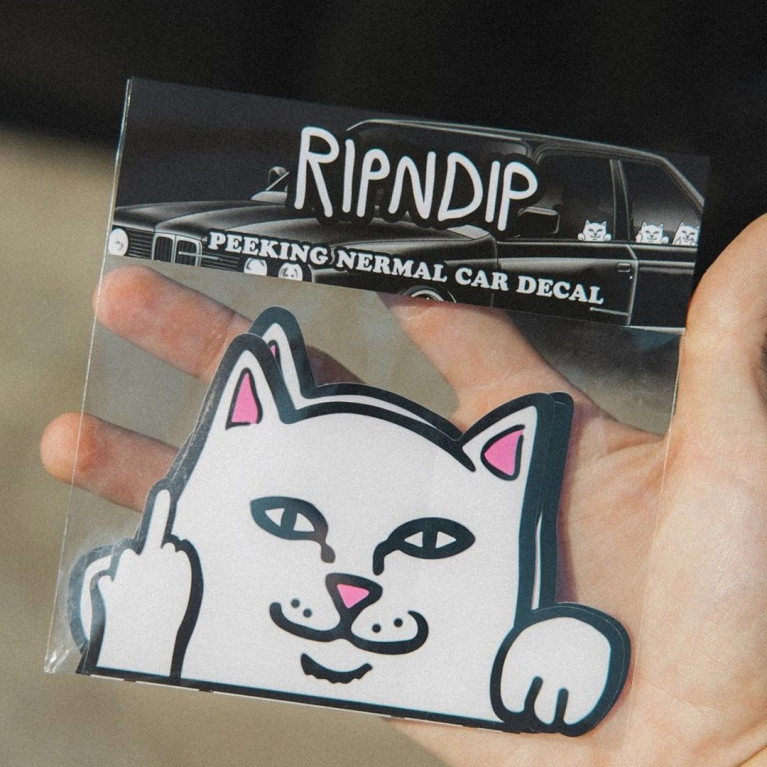 Стикеры Ripndip Peeking Nermal Car Sticker Pack White