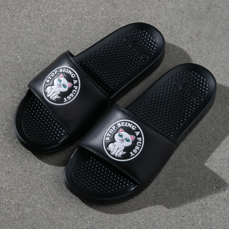 Тапочки Ripndip Stop Being A Pussy Slide Black