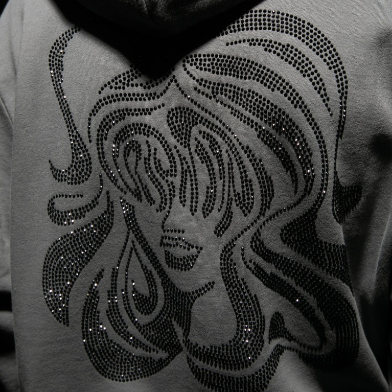Толстовка Ripndip Beautiful Trip Rhinestone Hoodie Charcoal