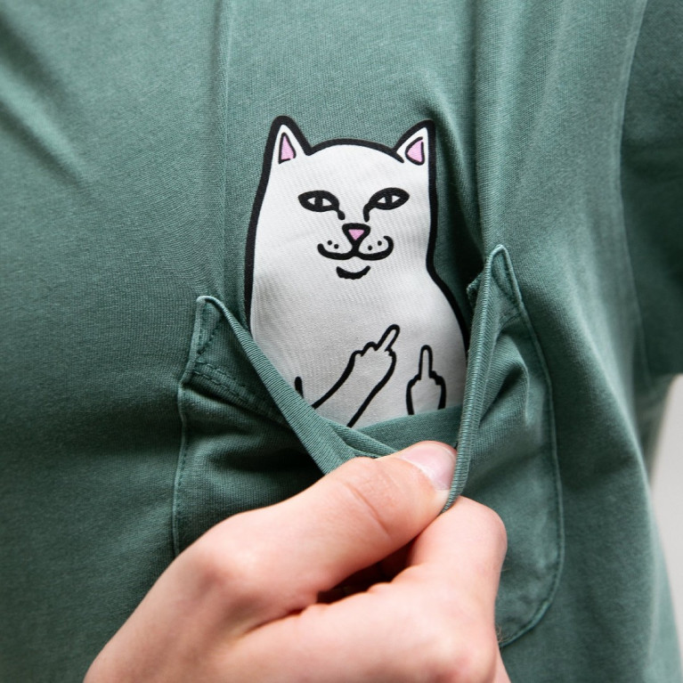 Футболка Ripndip Lord Nermal Pocket Tee Olive Mineral