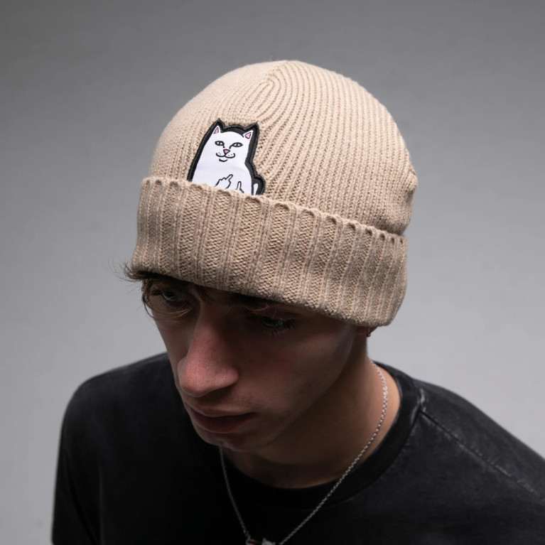Шапка Ripndip LORD NERMAL BEANIE OFF WHITE