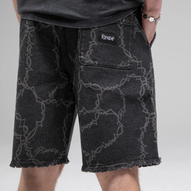 Шорты Ripndip WIRED DENIM SHORTS BLACK