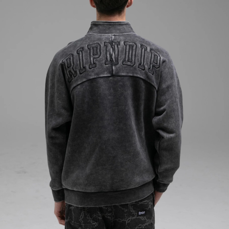 Куртка Ripndip NIGHT QUARTER ZIP SWEATSHIRT BLACK