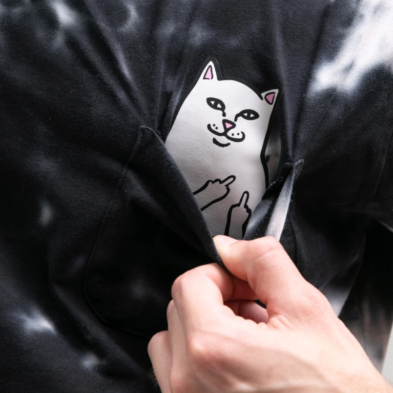 Футболка Ripndip LORD NERMAL POCKET TEE BLACK LIGHTNING WASH