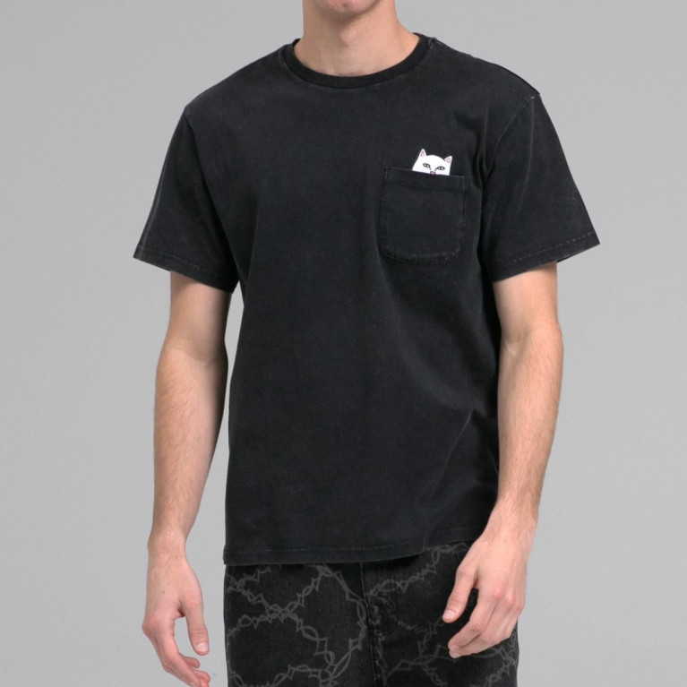 Футболка Ripndip LORD NERMAL POCKET TEE BLACK MINERAL WASH