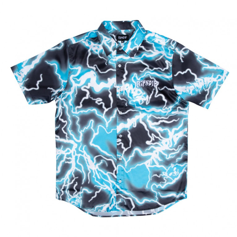 Рубашка Ripndip Nikola Short Sleeve Button Up Black/Blue