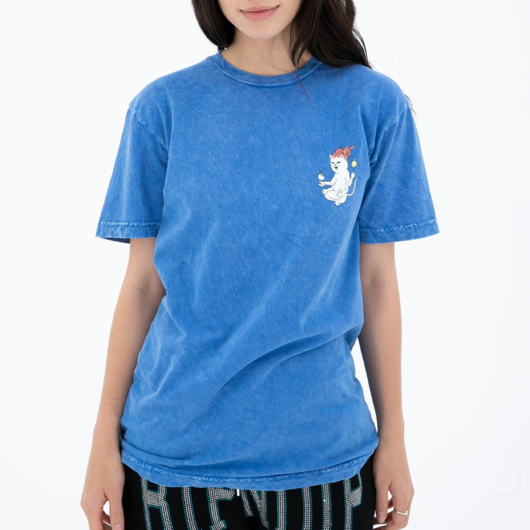 Футболка Ripndip Zodiac Tee Cornﬂower Blue Mineral Wash