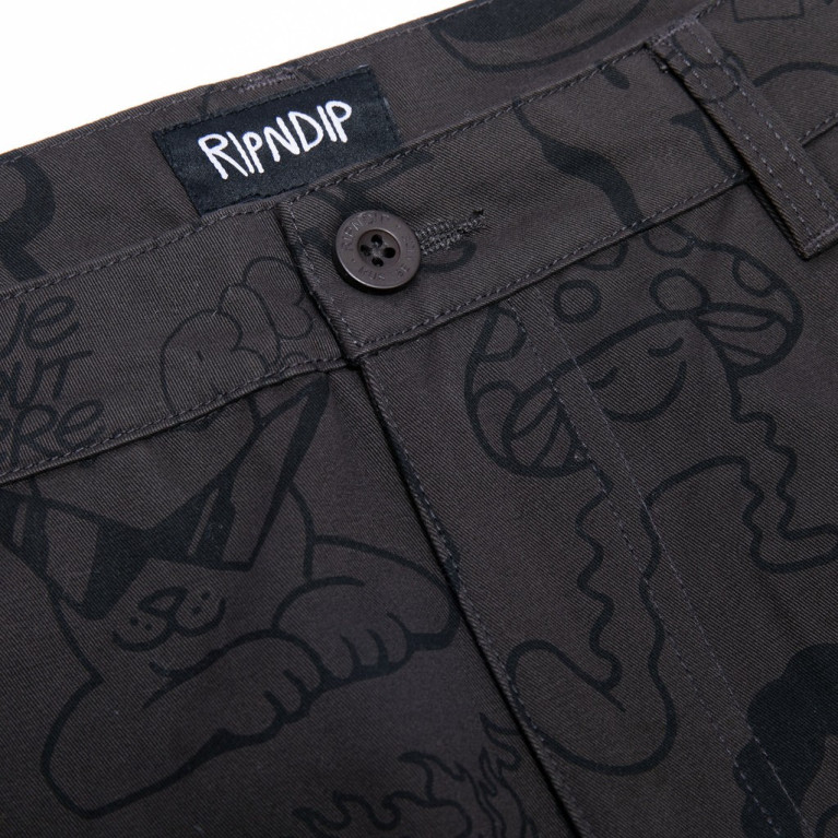 Штаны Ripndip Nerm Doodle Cotton Twill Pants Chocolate