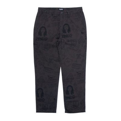 Штаны Ripndip Nerm Doodle Cotton Twill Pants Chocolate