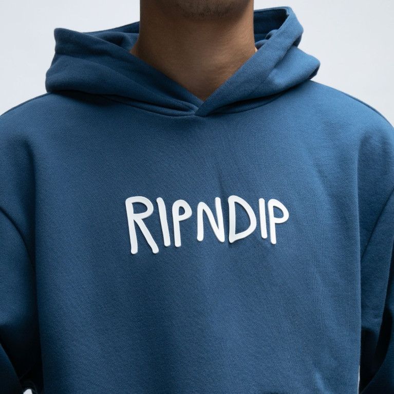 Толстовка Ripndip Rubber Logo Hoodie Pacific Blue