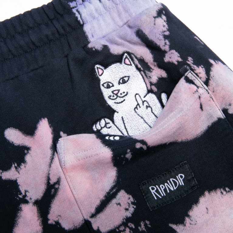 Шорты Ripndip Blaze Sweatshorts Black/Peach/Purple Tie Dye
