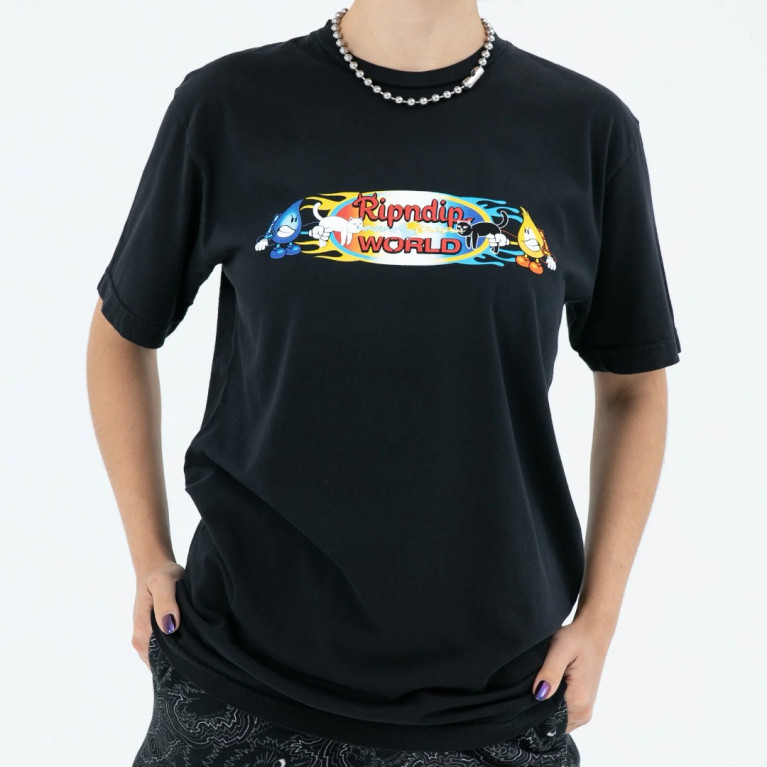 Футболка Ripndip Water Nerm & Flame Jerm Tee Vintage Black