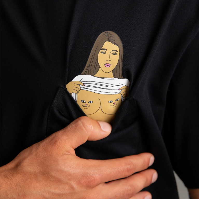 Футболка RIPNDIP Flashing Kittys Pocket Tee (Black)
