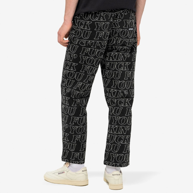 Штаны Ripndip Fuckin Fuck Quilted Wide Leg Pants Black