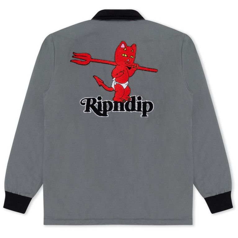 Куртка Ripndip Devil Baby Button Down Jacket Charcoal