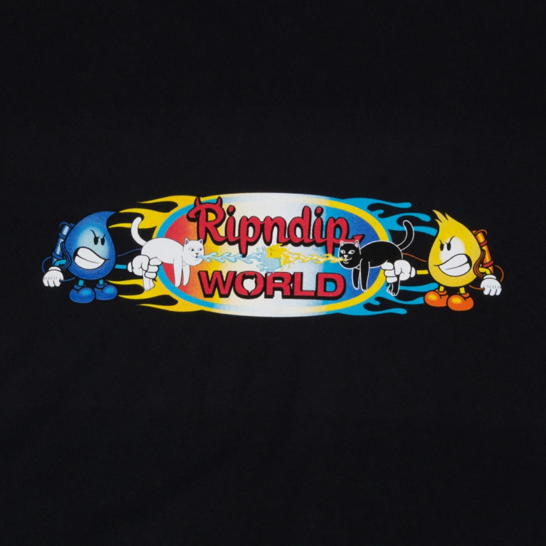 Футболка Ripndip Water Nerm & Flame Jerm Tee Vintage Black