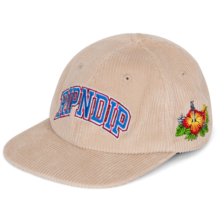Кепка Ripndip Summer Friends 6 Panel Corduroy Snapback Tan